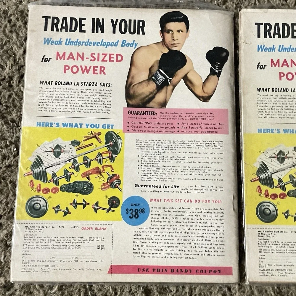 Vintage 1954 Boxing And Wrestling Magazine Lot May September Joe Miceli